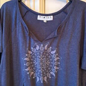 Not for sale. 2X Hiatus Blue Graphic Tee